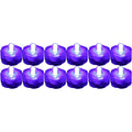 12 Pack PURPLE Submersible Waterproof Underwater Battery LED Tea Light~Wedding