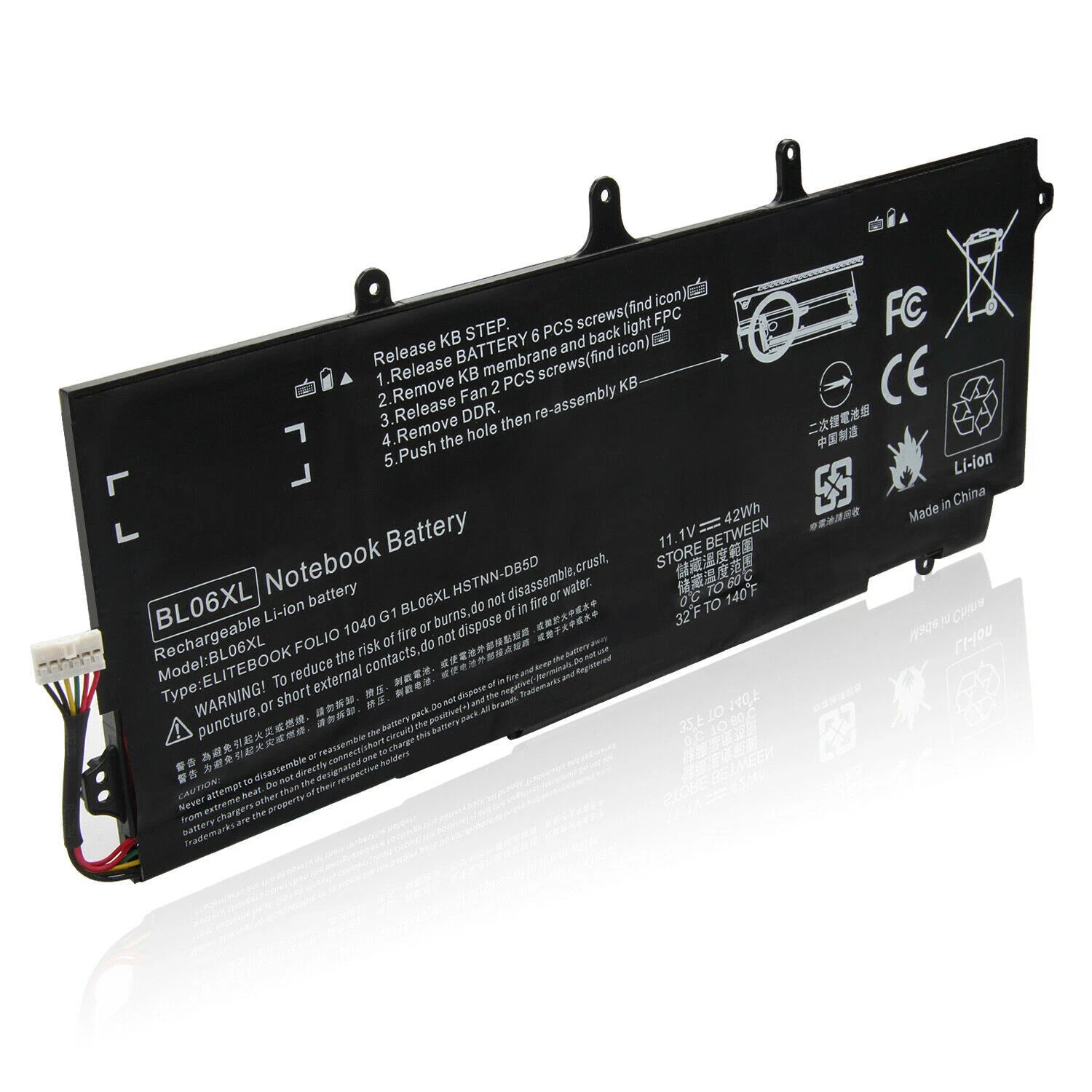 BL06XL Battery for HP EliteBook Folio 1040 G0 G1 G2 HSTNN-DB5D 722297-001 Laptop