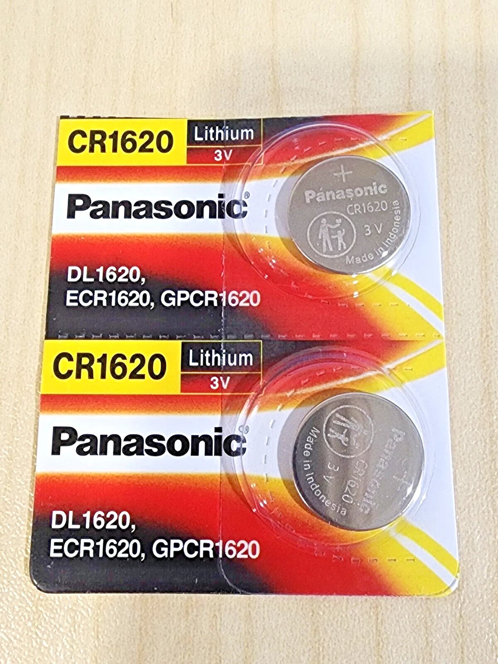 2 x CR1620 3V Lithium Battery Coin Cell ECR1620 DL1620 EXP. 12/2034