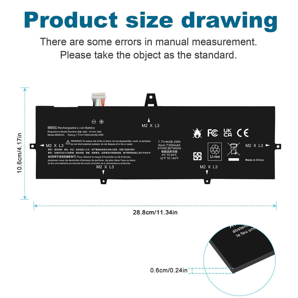 BM04XL Battery for HP EliteBook X360 1030 G3 G4 BMO4XL HSTNN-DB8L L02031-2C1