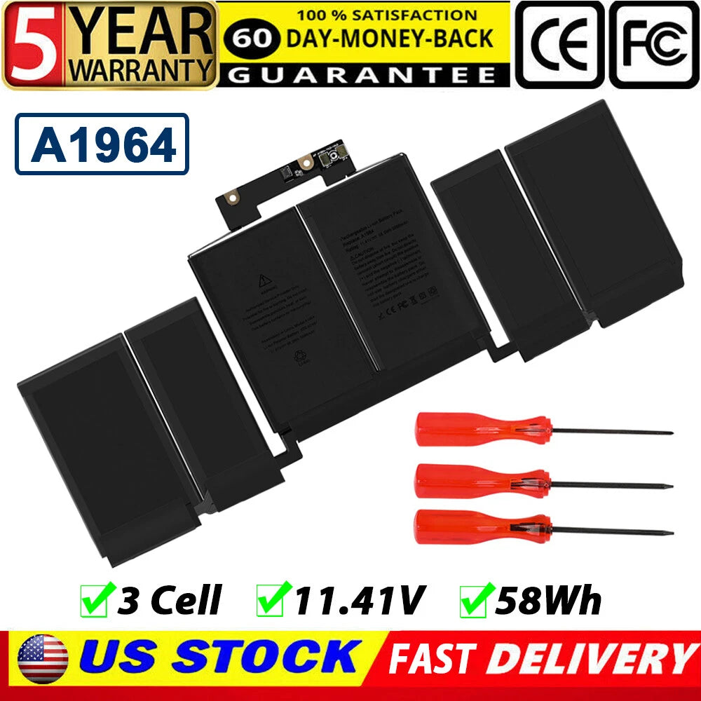A1964 Battery for MacBook Pro 13" A1989 Mid 2018 2019 A2251 2020 EMC 3214 3358