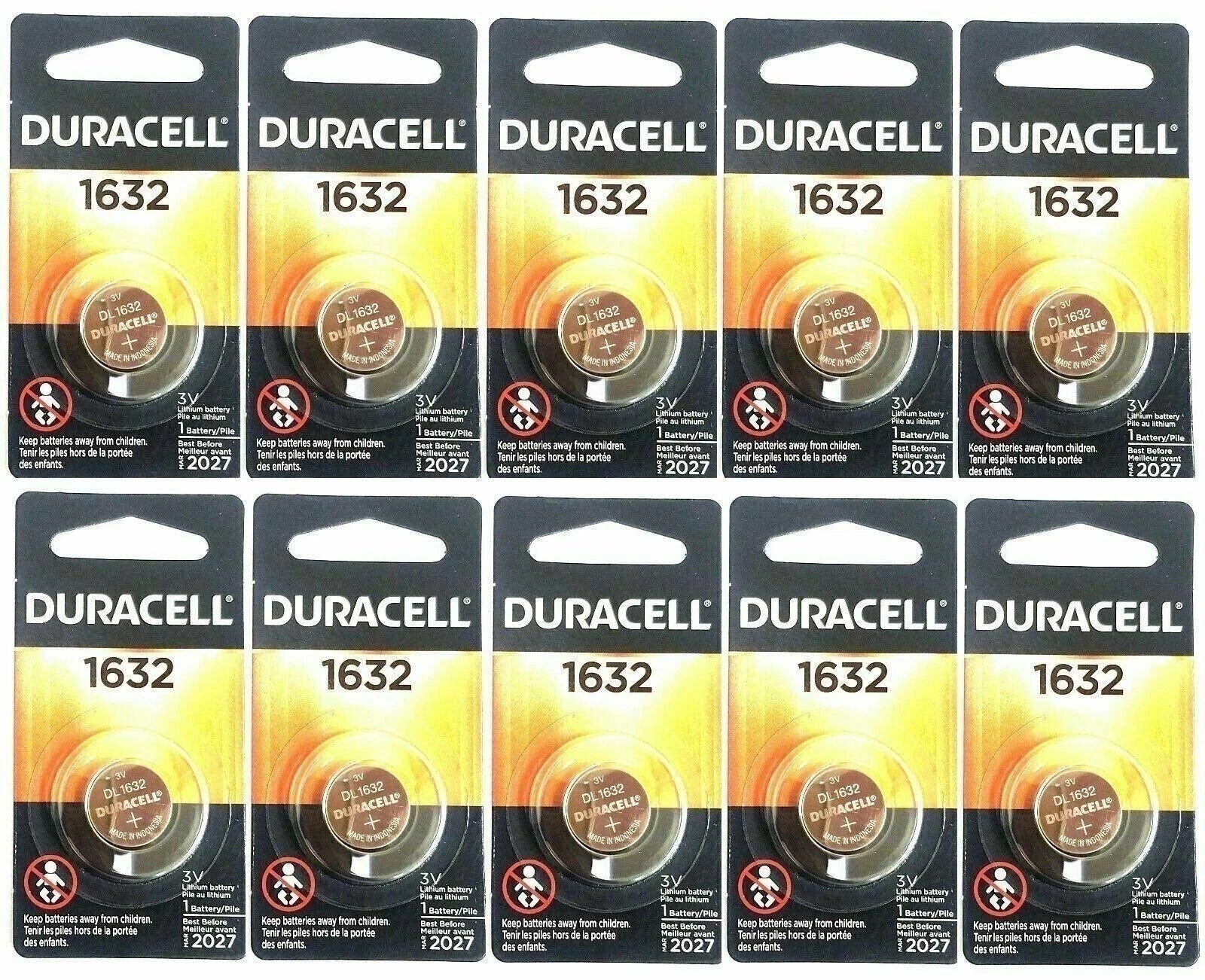 1 New Duracell CR1632 Lithium Coin Battery 3V DL1632 Exp 2026- USA Seller