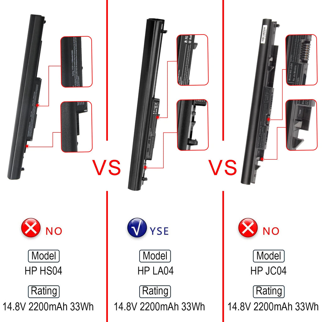 Battery for HP 14-Y 15-F LA04 LA03DF 15-F001XX 15-F003DX 776622-001 775825-221