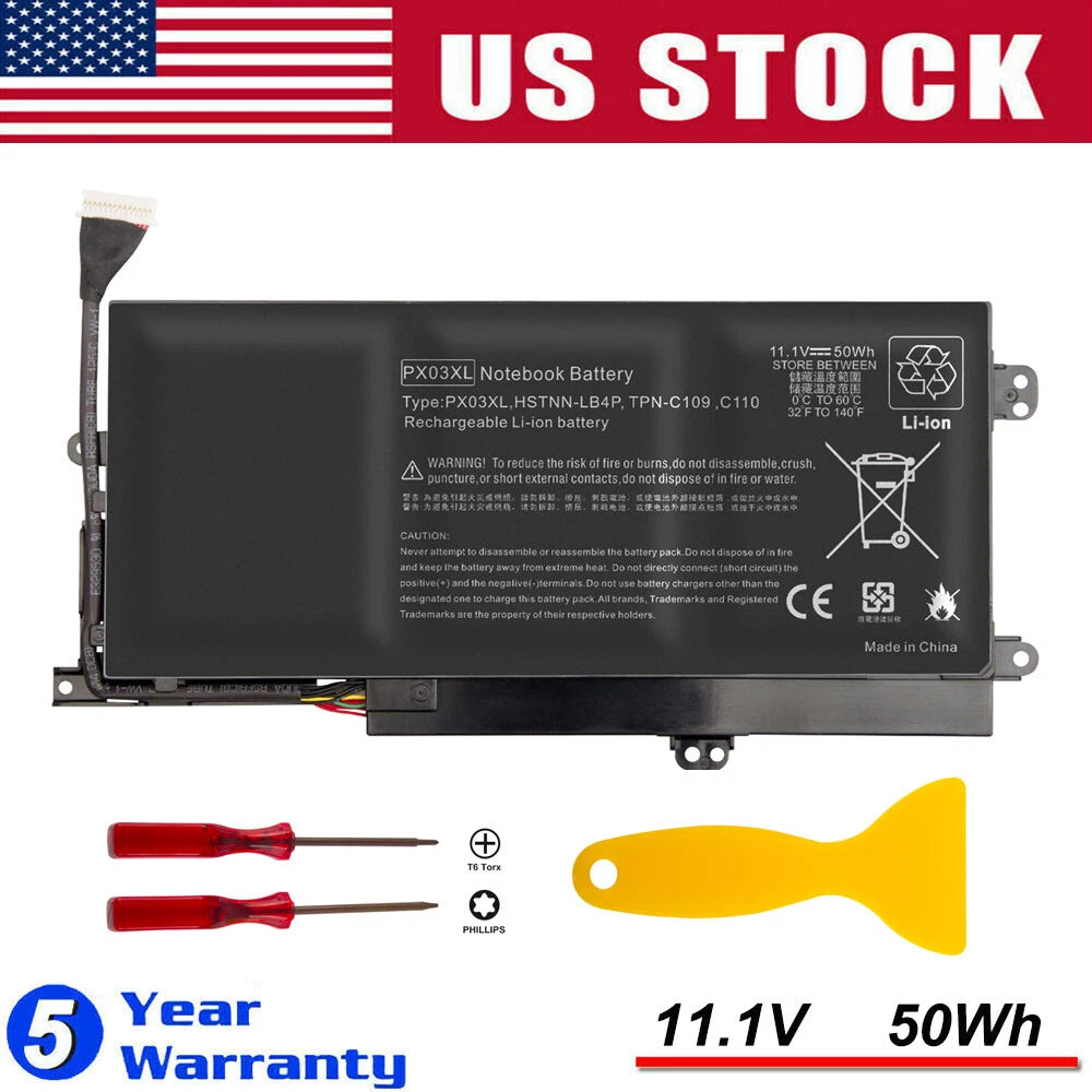 ?PX03XL Battery For HP Envy 14 14-K010US 14-K027CL Sleekbook 715050-001 TPN-C111