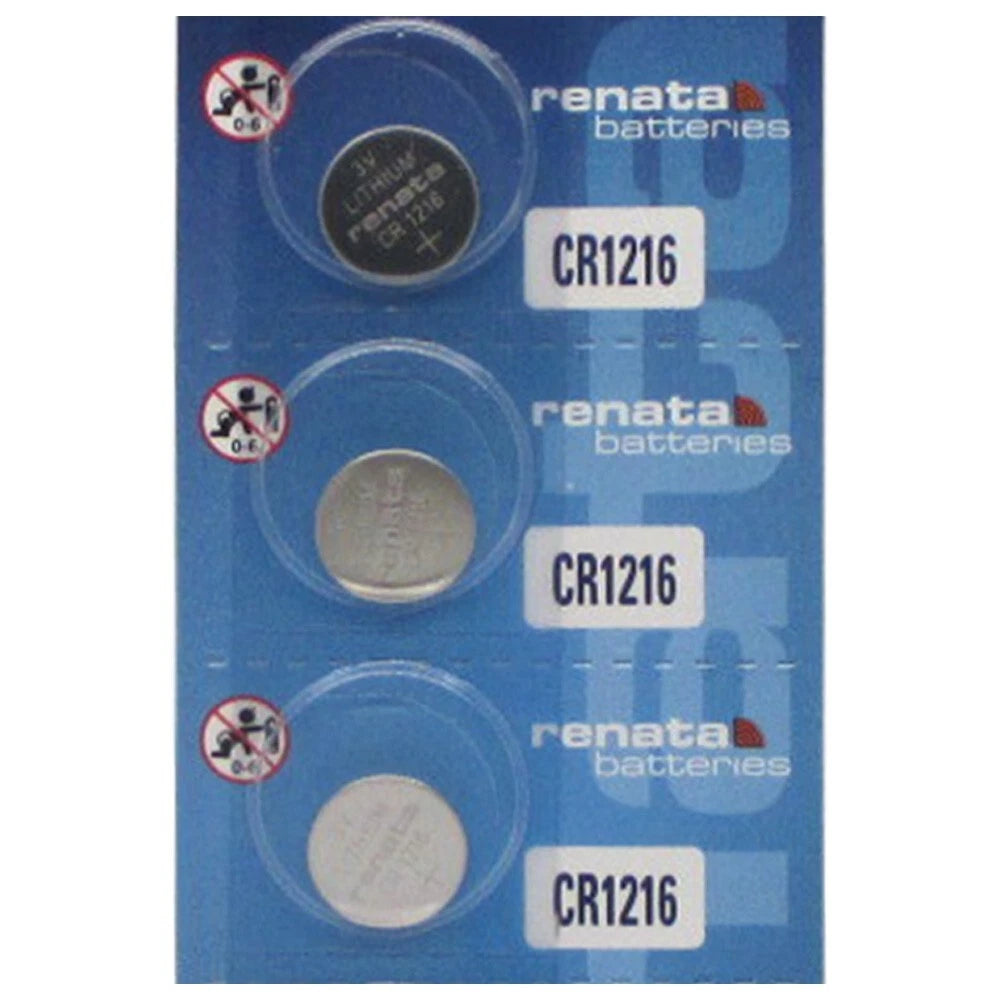 CR1216 Battery (3 Pack) - Renata, Lithium Coin Cell, 3V