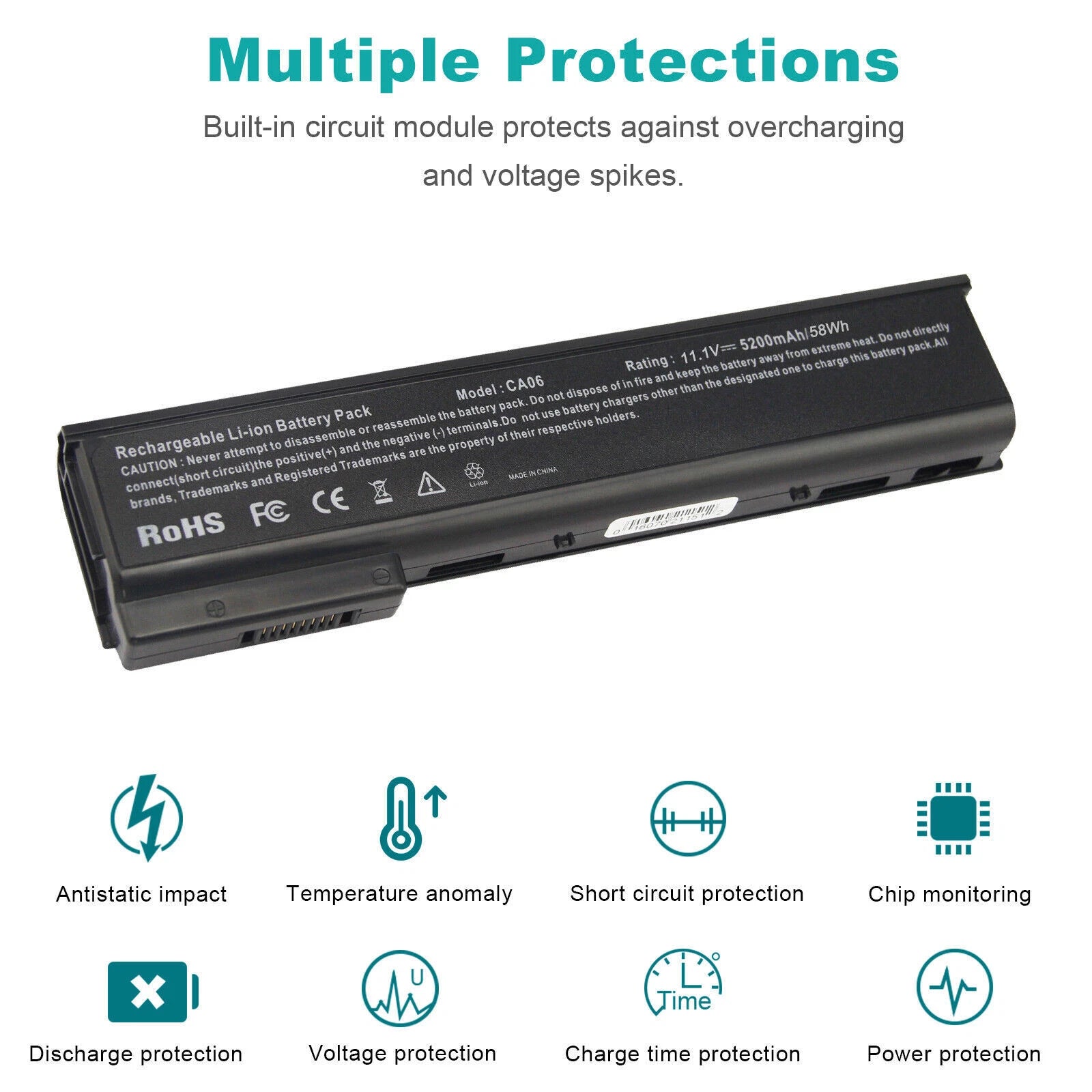 ?LOT CA06 Battery For HP ProBook 640 G1 645 G0 655 650 HSTNN-DB4Y 718756-001