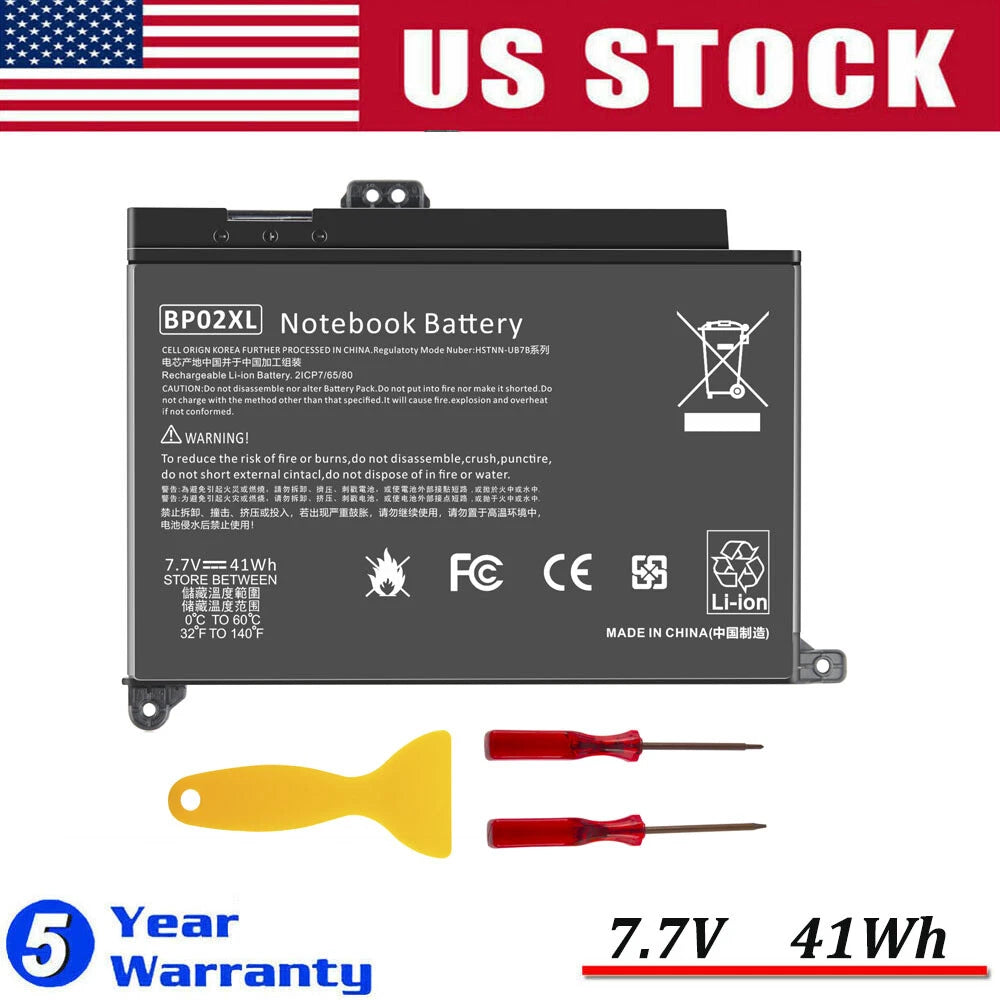 BP02XL Battery for HP Pavilion PC 15 Series 15-AU010WM 15-AU123CL 15-AW053NR PC