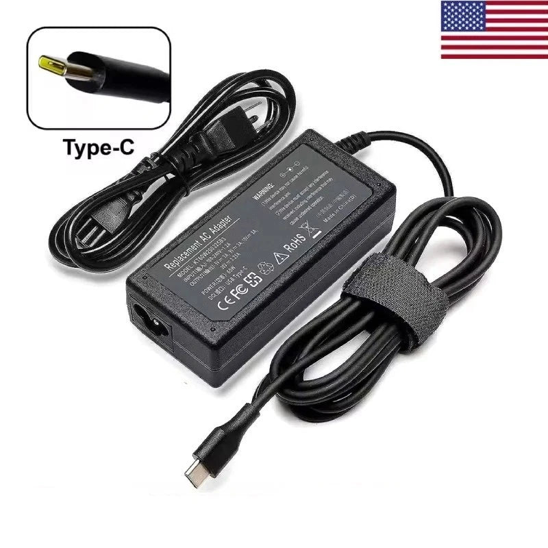 For Lenovo 65W Charger USB-C Power AC Adapter ThinkPad T14 T14s T490s T15 Laptop