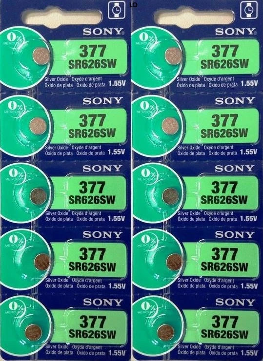 MURATA / SONY 377 SR626SW (2 piece) SR626 V377 Watch Battery US seller