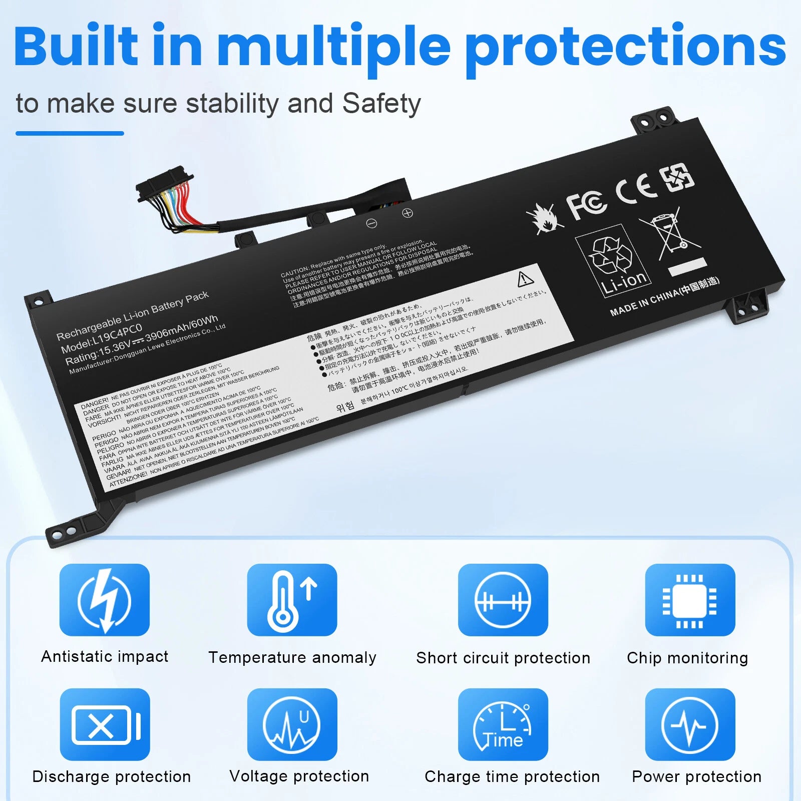 ?L19C4PC0 Battery for Lenovo Legion 5P-15IMH05 5-15IMH05 5-15ARH05 L19M4PC0