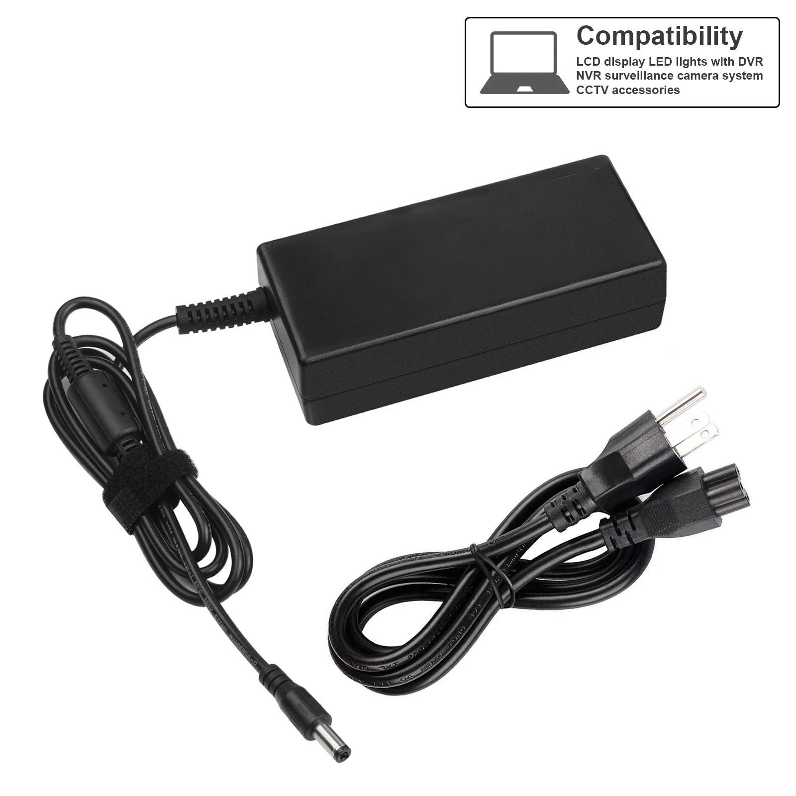 12V 5A Charger AC Power Adapter For Bluetooth Wireless Speaker LED Lights Router