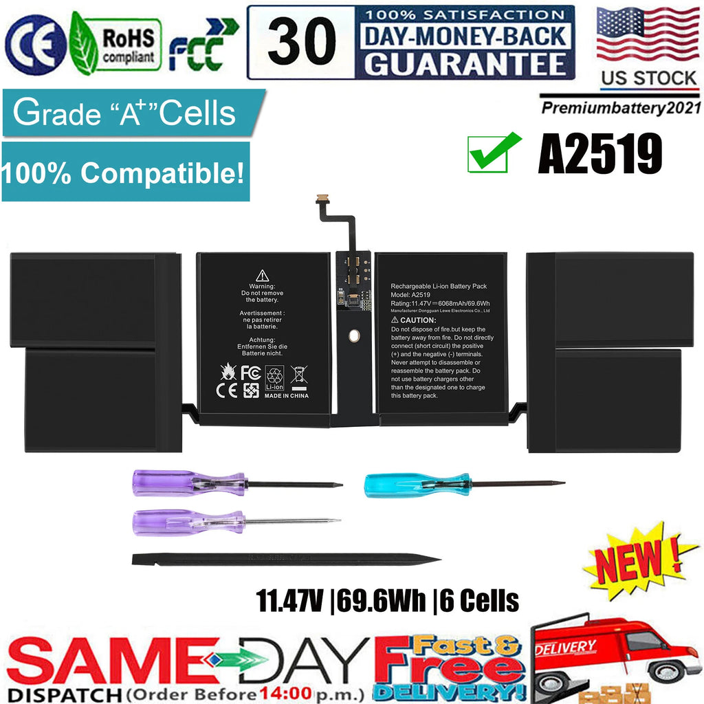 ?A2519 Battery For Apple MacBook Pro 14" A2442 M1 2021 Year MKGR3LL/A EMC 3650