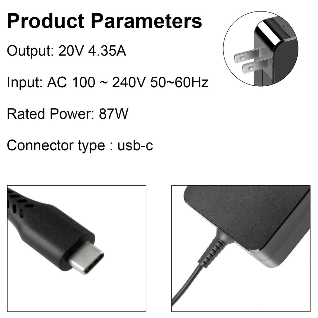 Power Adapter for Macbook Air 13inch A2337/A2179/A1932 USB Type-C 87W Charger