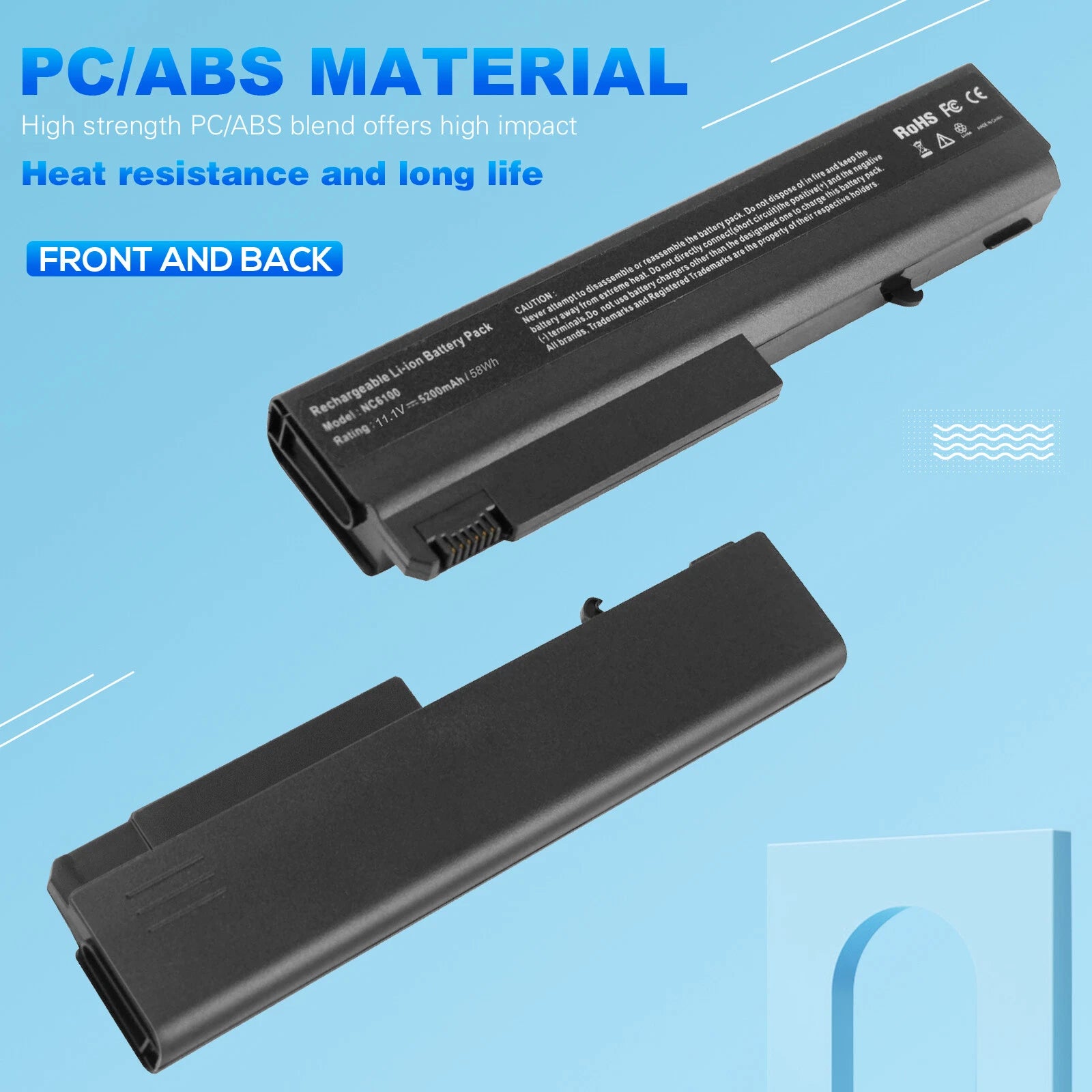 Battery for HP Compaq 6510b 6515b 6710b 6710s 6715s 6715b 6910p NC6100 NX5100