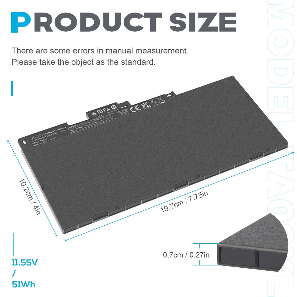 TA03XL Battery for HP EliteBook 745 755 840 848 850 G4 HSTNN-IB7L 854108-850