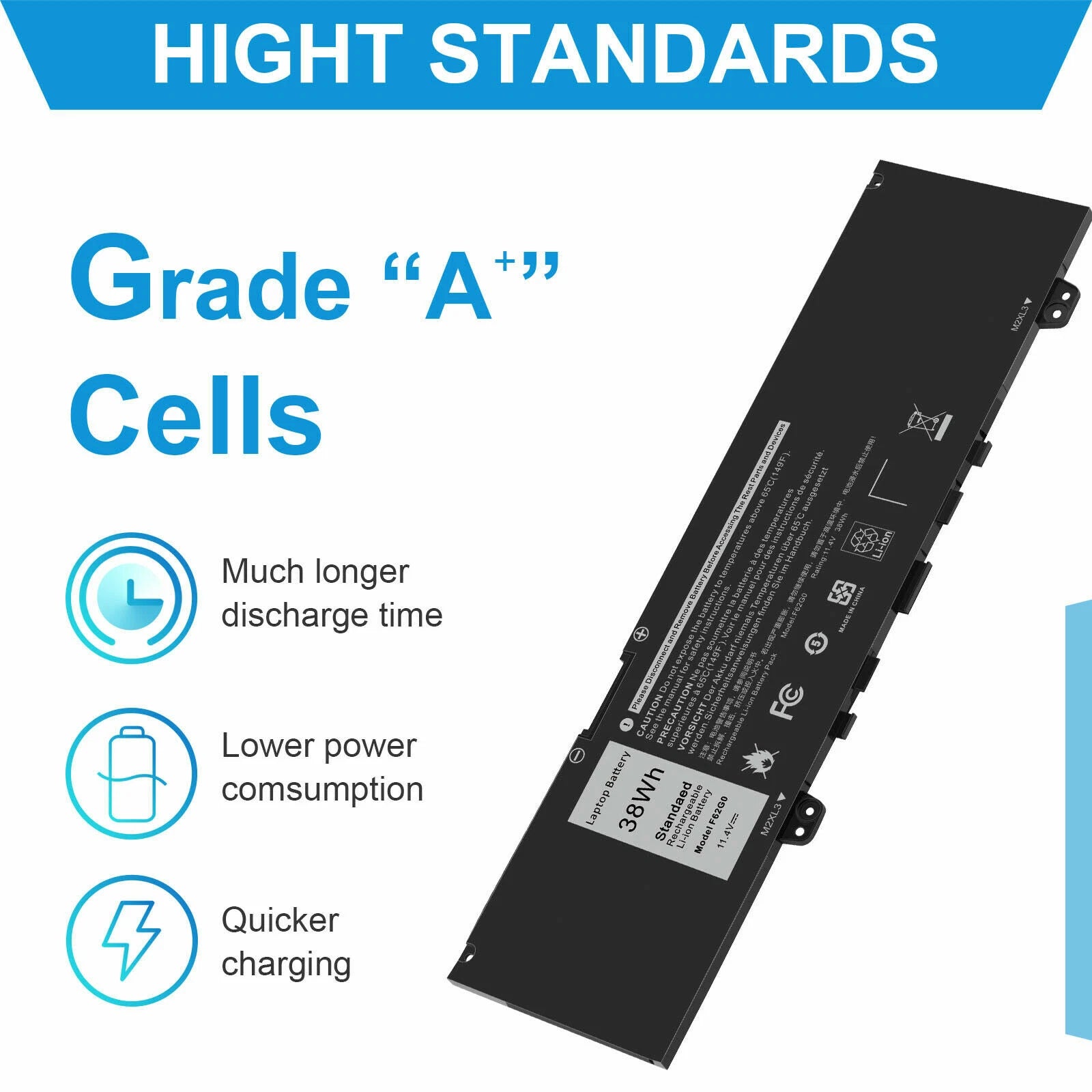 F62G0 Battery for Dell Inspiron 13 7000 2-in-1 7373 7386 7370 7380 5370 RPJC3 US