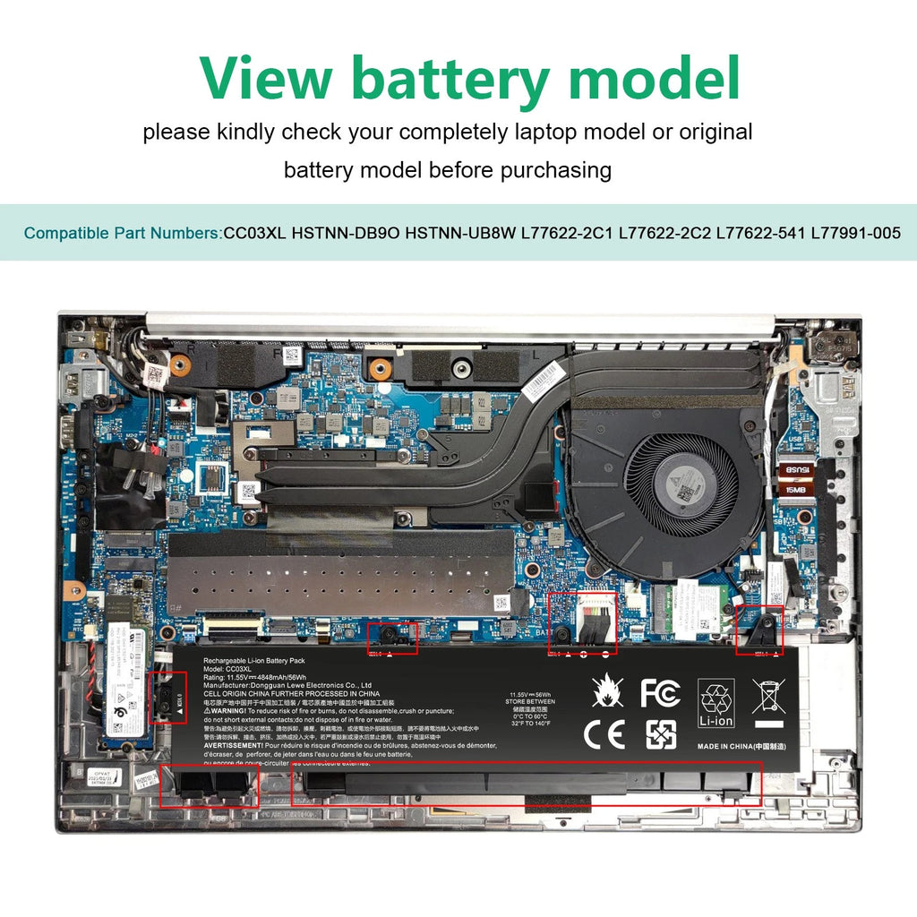 CC03XL 56Wh Battery For HP EliteBook 850 855 G7 G8 Firefly 15 G7 G8 L78555-005