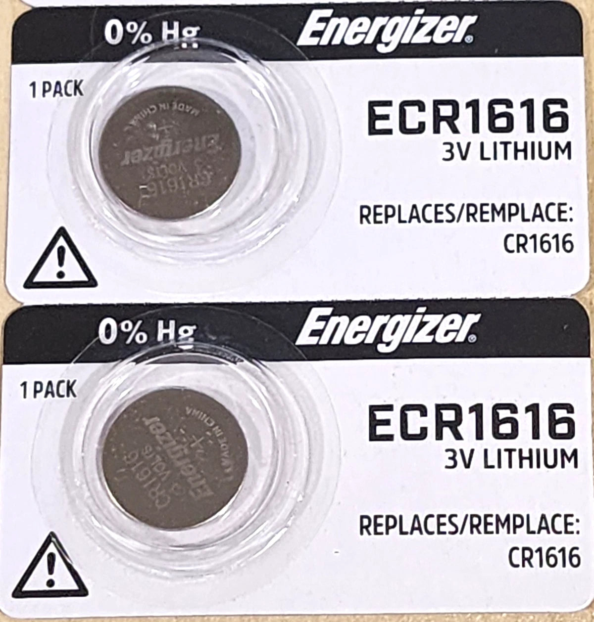 2 pc CARDED ENERGIZER CR1616 3v LITHIUM BATTERY CR 1616 CMOS KEY FOBS