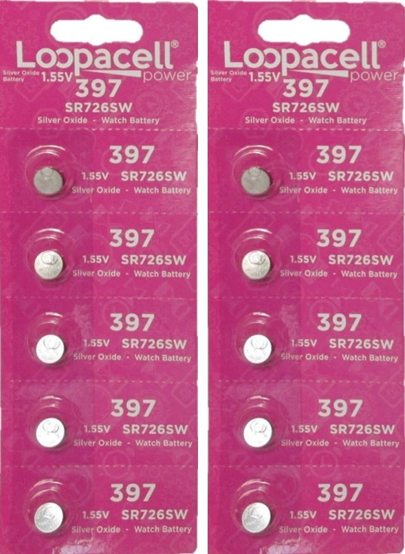 10 396 / 397 Loopacell Watch Batteries SR726SW SR726W