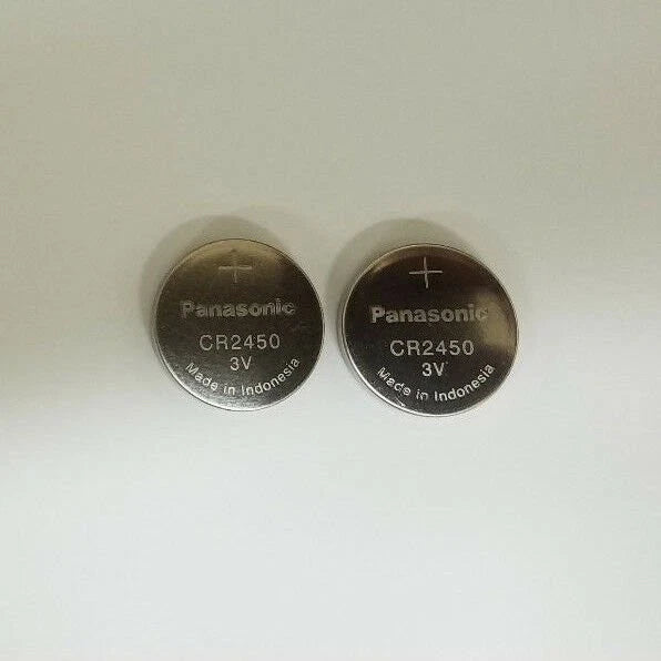 **FRESHLY NEW** 2x Panasonic CR2450 Lithium Battery 3V Coin Cell Fresh Exp
