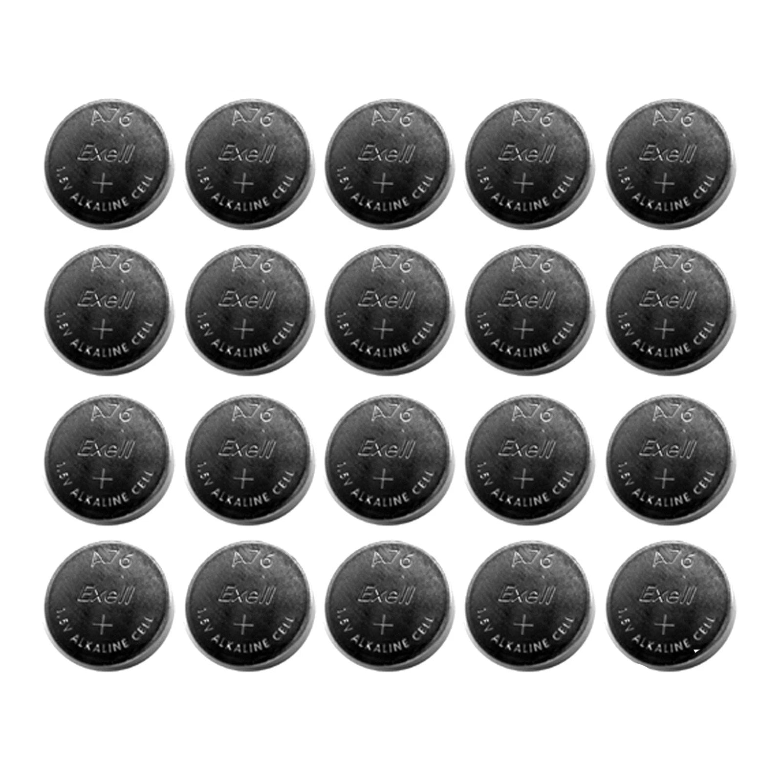 20x Exell A76 1.5V LR44 Alkaline Watch Battery AG13