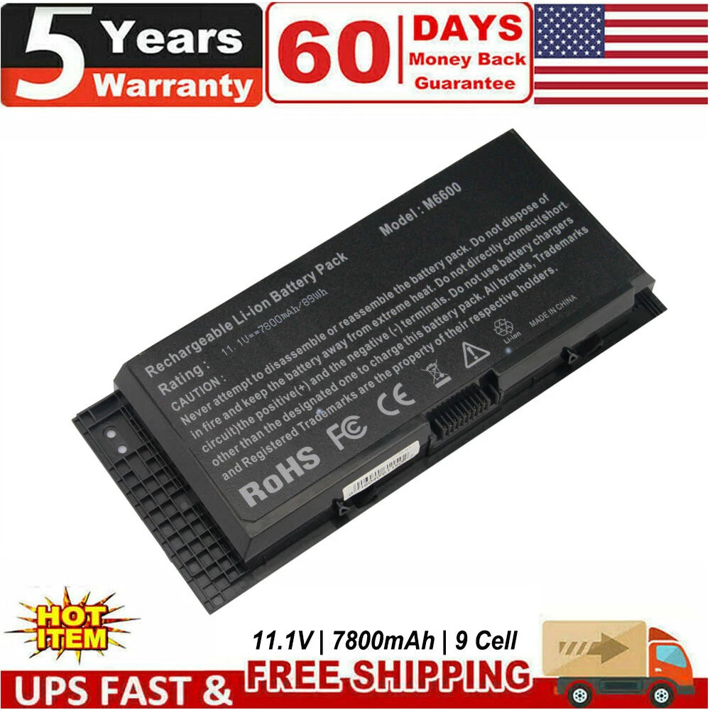 M6600 FV993 Laptop Battery for Dell Precision M4600 M4700 M4800 M6700 M6800 89Wh