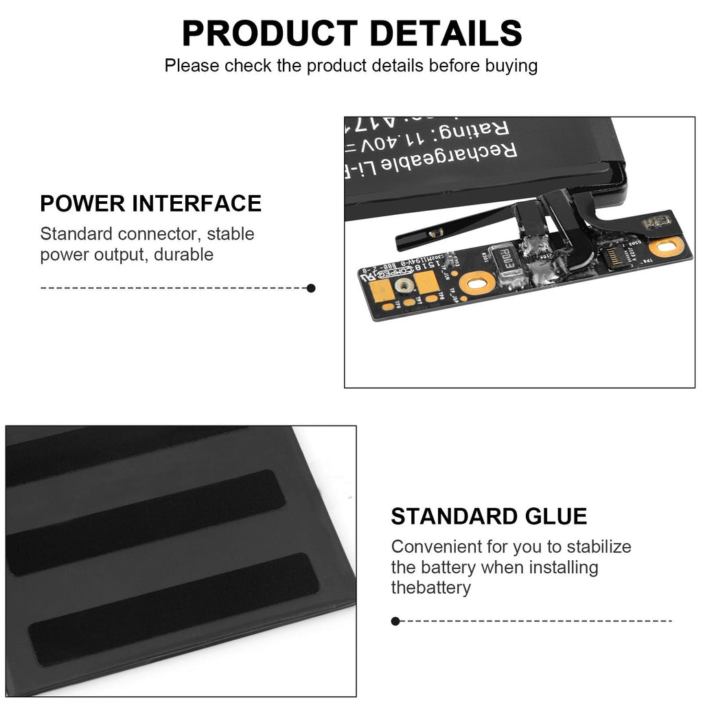 For Apple A1713 Battery MacBook Pro 13'' A1708 Late 2016 Mid 2017/Charger 54.5Wh