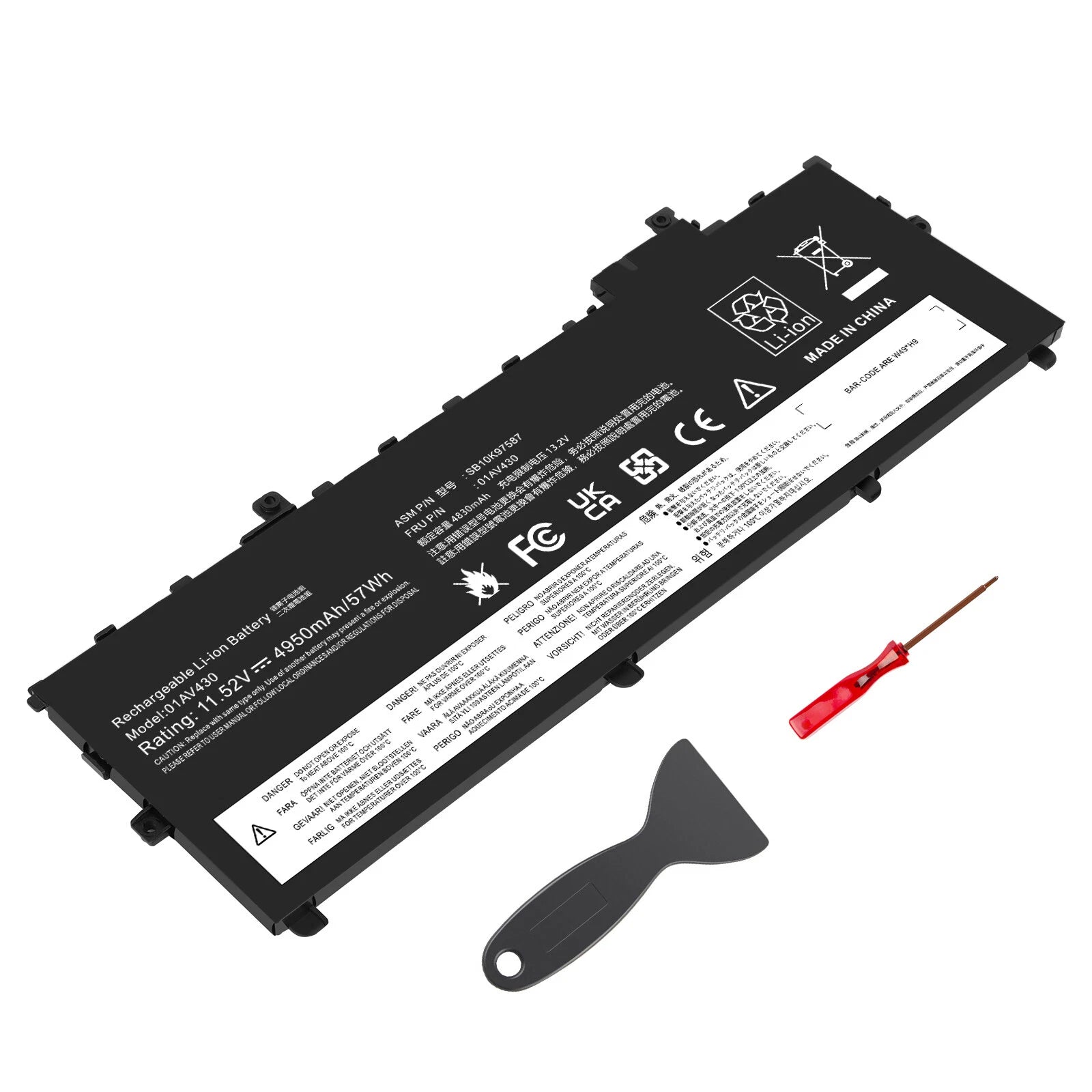 ?LOT Battery 01AV430 01AV494 for Lenovo ThinkPad X1 Carbon 5th Gen 6th Gen 57Wh