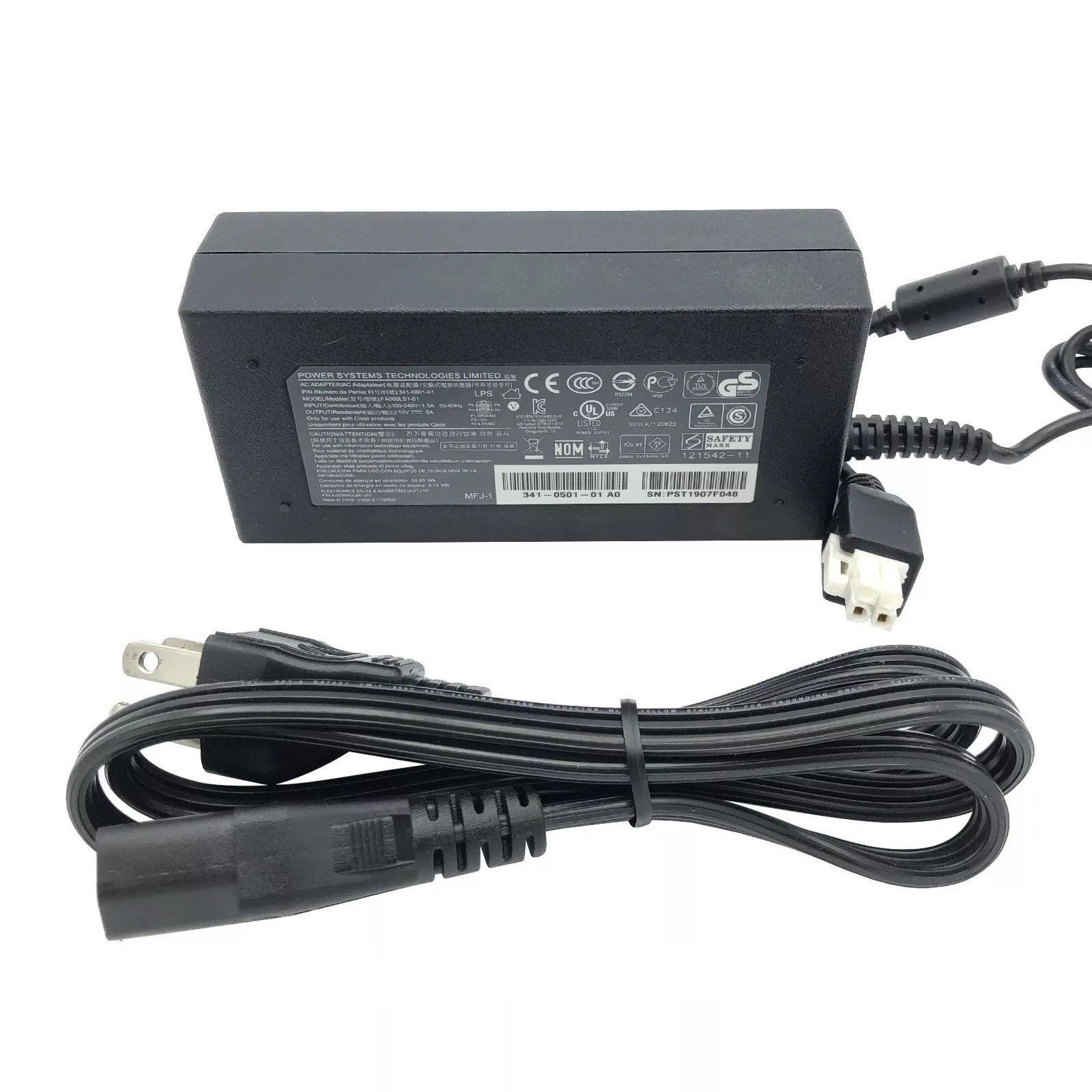 NEW Genuine Flextronics AC Adapter FA060LS1-01 Power Supply 341-0501-01 4-Pin