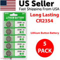 5 PCS CR2354 Lithium Battery 3V Button Cell Computer Portable Devices EXTRA LIFE