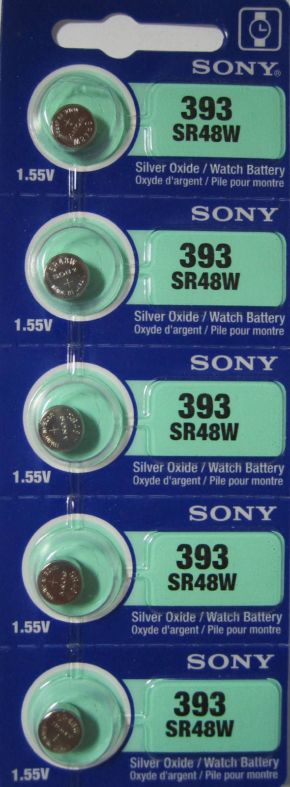 10 Sony Silver Oxide SR48SW SR48W SR48 1.55V Watch Battery (2 x 5)