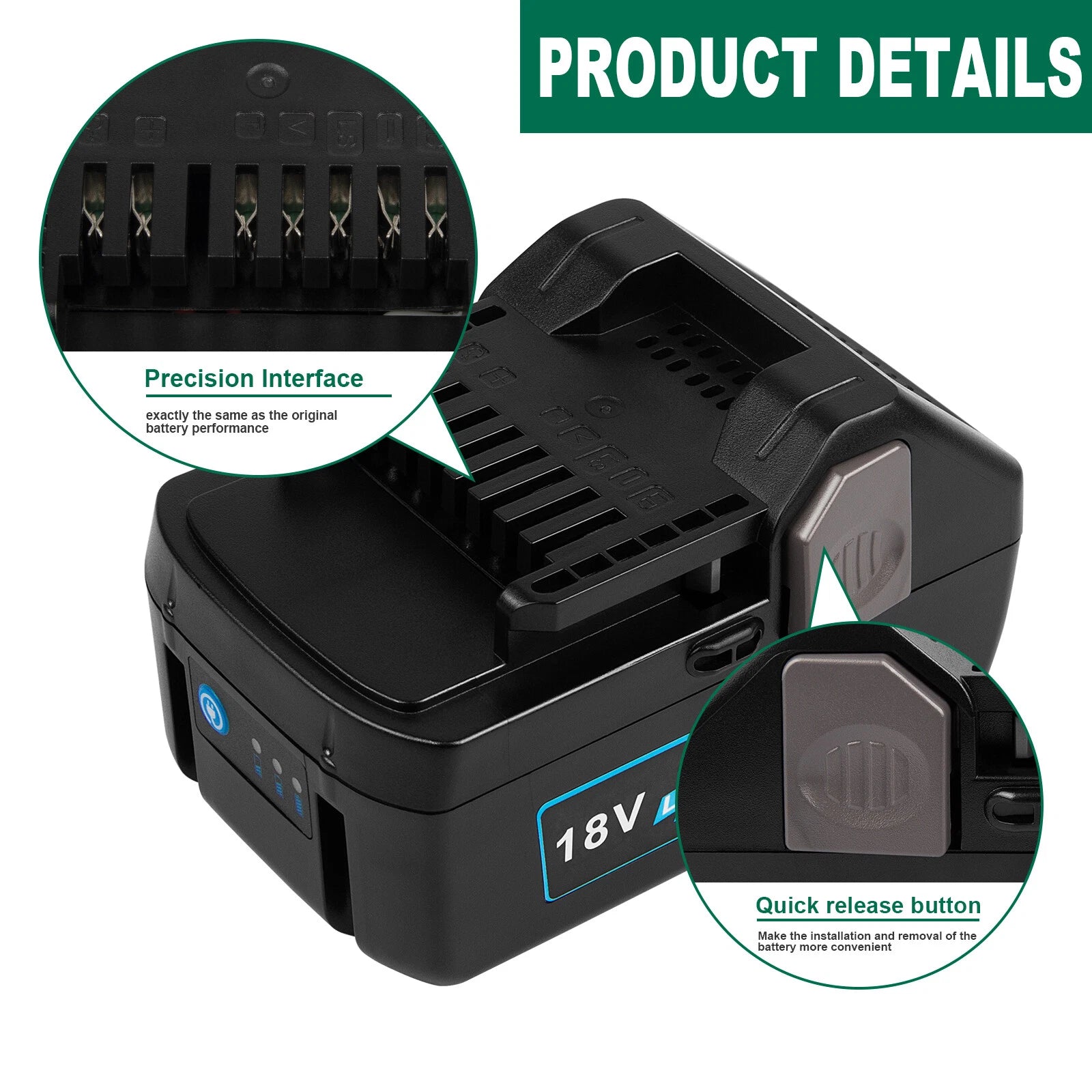 For HITACHI HXP 18V Lithium Battery BSL1815 BSL1815X BSL1830 BSL1840 Or Charger