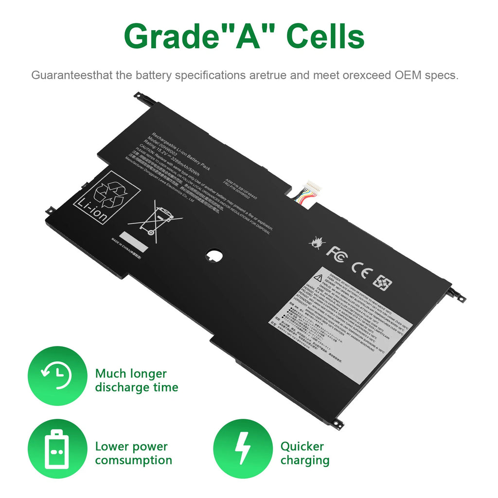 00HW002 00HW003 Battery For Lenovo ThinkPad X1 Carbon Gen 3 Series 2015 45N1701
