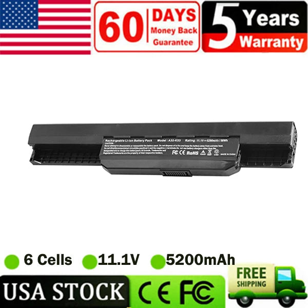 Laptop Battery Pack A32-K53 A41-K53 for ASUS K53 K53E X54C X53S X53 K53S X53E