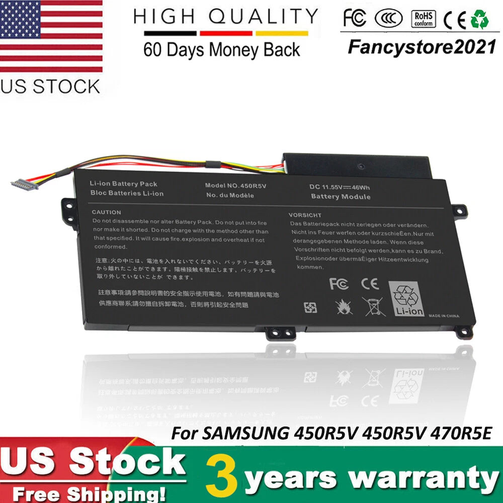 AA-PBVN3AB Battery for Samsung NP370R4E NP370R5E NP450R4V NP450R5V NP470R5E