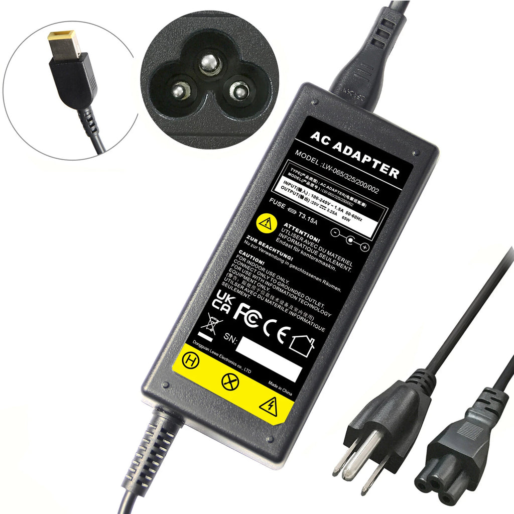 65W AC Adapter Charger For Lenovo Thinkpad T440 T450 T540P L470 L460 L440 Series