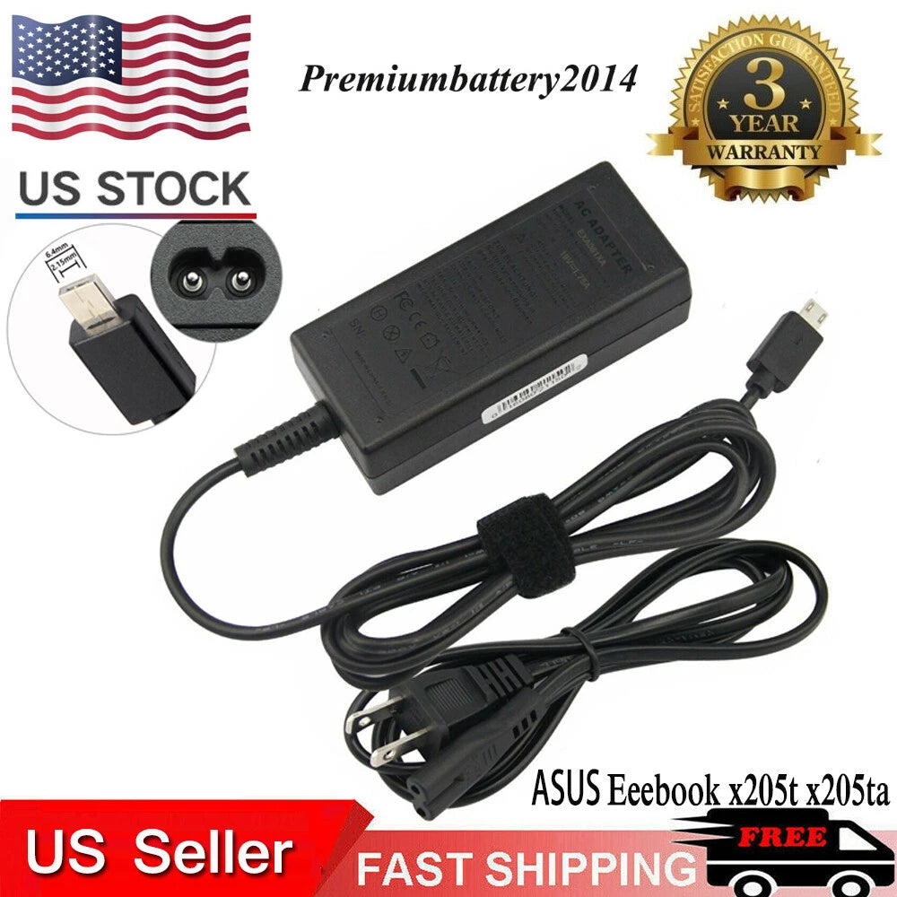 AC Adapter Charger for Asus Chromebook C100 C100P C100PA C201 C201P C201PA