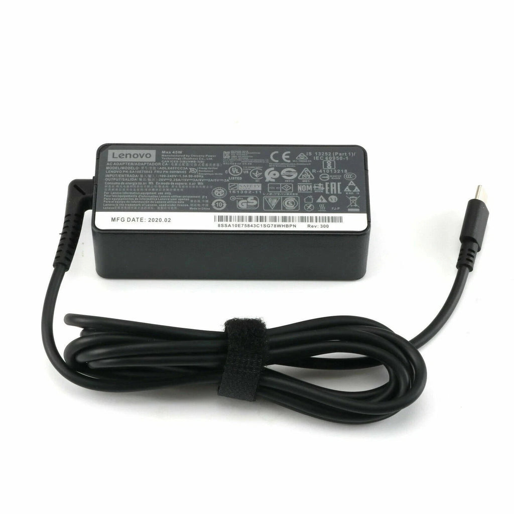 OEM Lenovo 45W USB-C Type-C Laptop Charger AC Power Supply Adapter ADLX45YLC3A