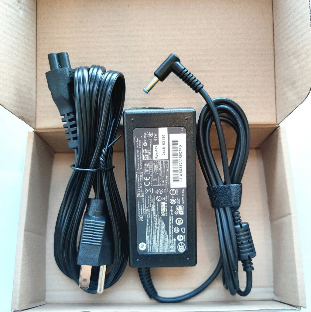 Genuine OEM HP Laptop Charger AC Power Adapter 65W Blue tip 4.5mm 19.5V 3.33A