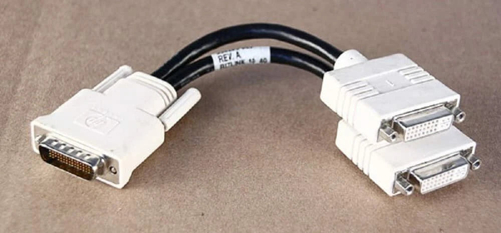 Lot of 10 - HP DMS-59 TO DUAL DVI-I Y SPLITTER ADAPTER VIDEO CABLE 338285-009