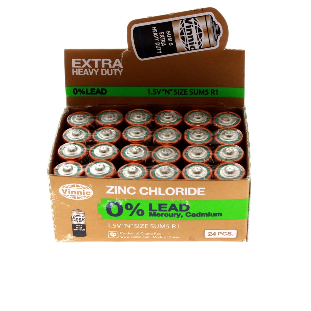 24pc VINNIC ER1NMSG N Size Extra Heavy Duty Batteries 4001, 810, 910A, A910