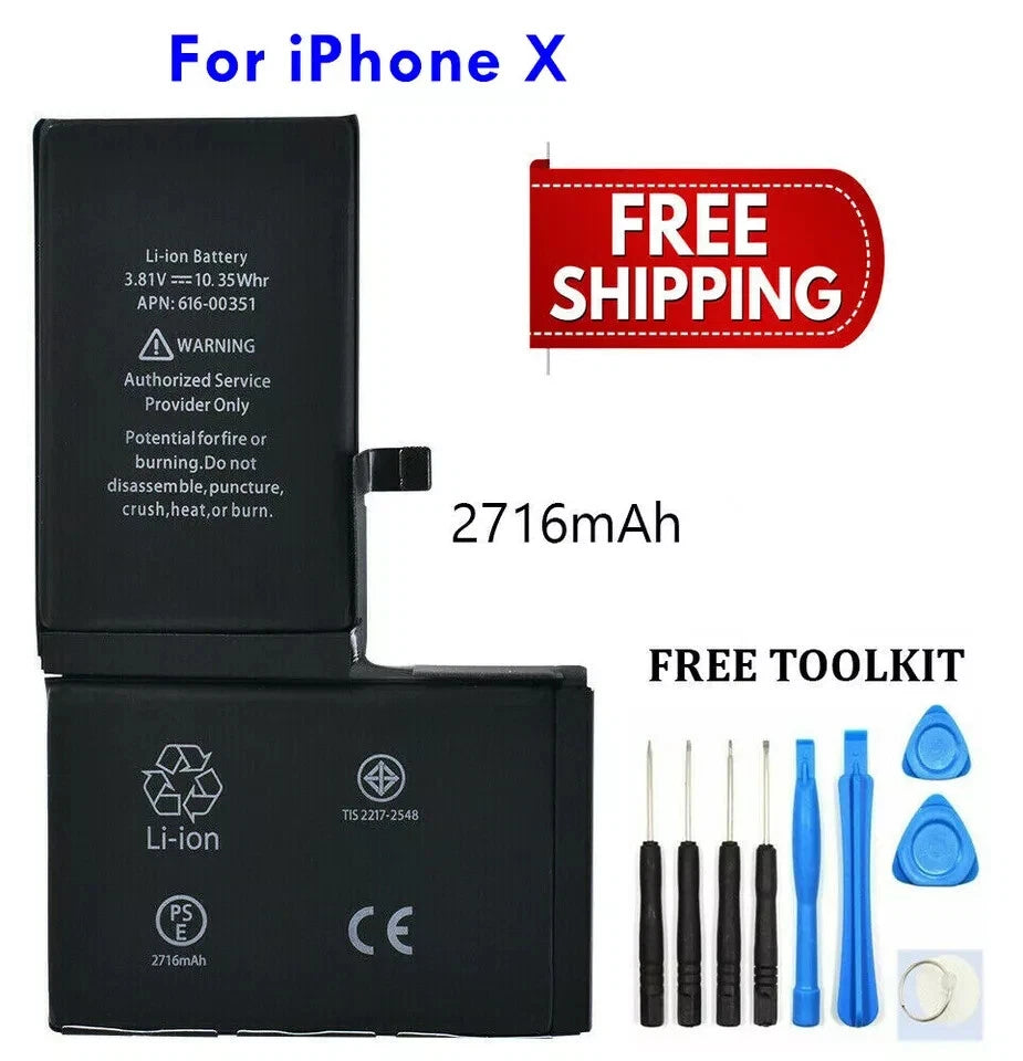 Internal Battery Replacement For iPhone 6 7 8 11 12 13 14 15 Pro X Plus Tool LOT