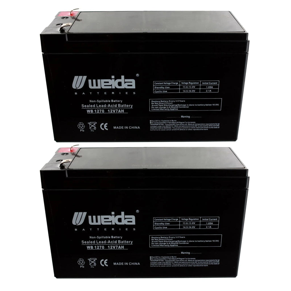 NEW 2pc 12V 7Ah SLA Battery WB1270F2 For WKA12-7F, UB1270, PS1270