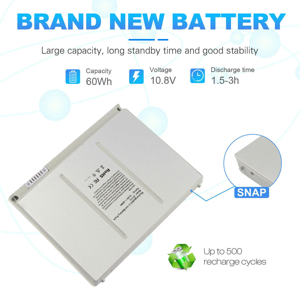 A1175 Battery for Apple Macbook Pro 15" A1211 A1260 A1150 A1226 2006-2008 60wh