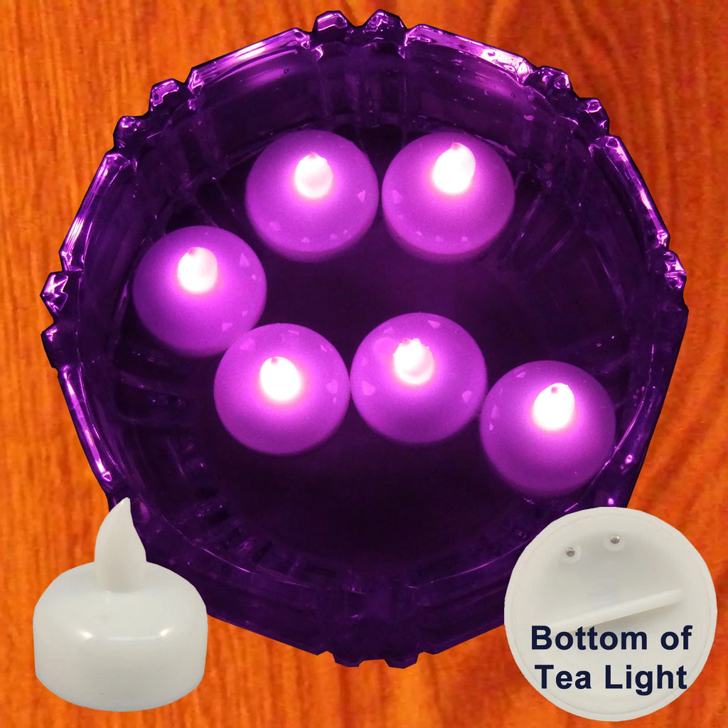 12 Flameless Floating LED tealight Battery operated Candle Pink tea lights NEW