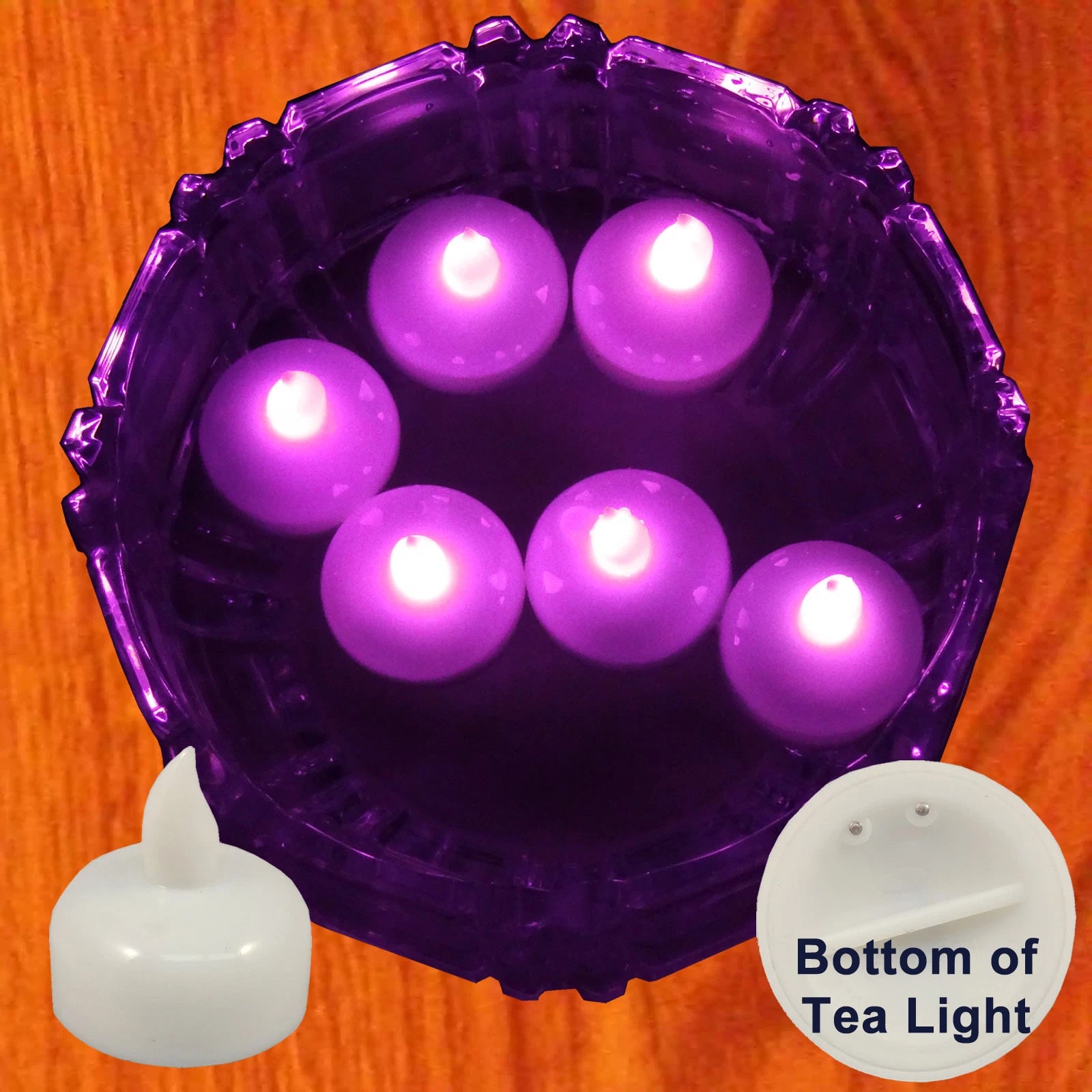 12 Flameless Floating LED tealight Battery operated Candle Pink tea lights NEW