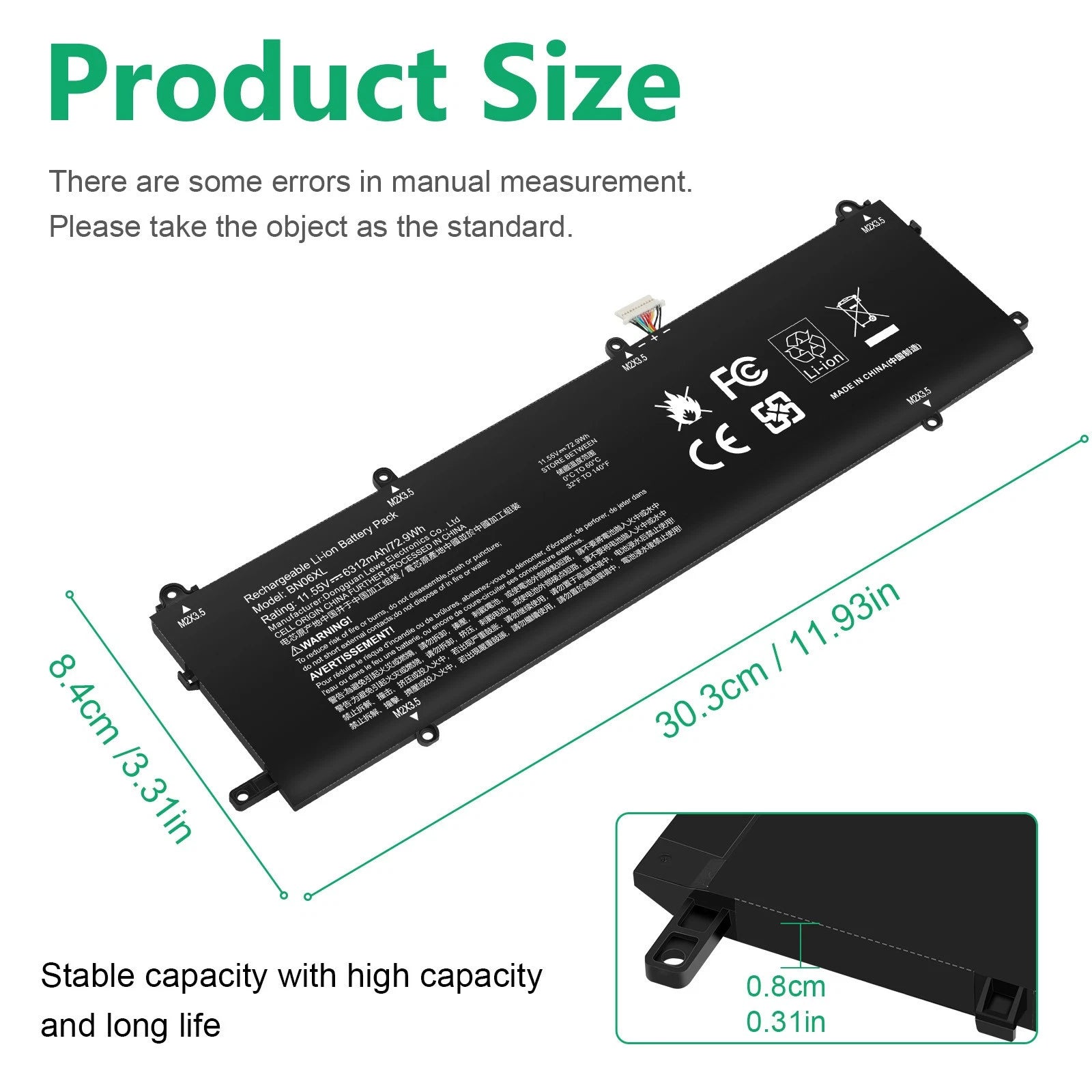 Battery for HP Spectre X360 15T-EB000 15-EB0025TX 15-EB0053TX TPN-Q226 72.9Wh