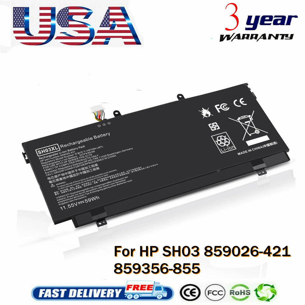 SH03XL Battery for HP Spectre X360 13-AC033DX 859356-855 HSTNN-LB7L TPN-Q178 US