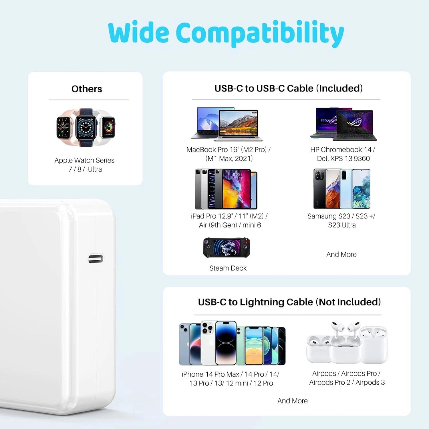 96W 65W USB-C Power Adapter Charger Type-C Cord For Apple Macbook Air Pro Laptop