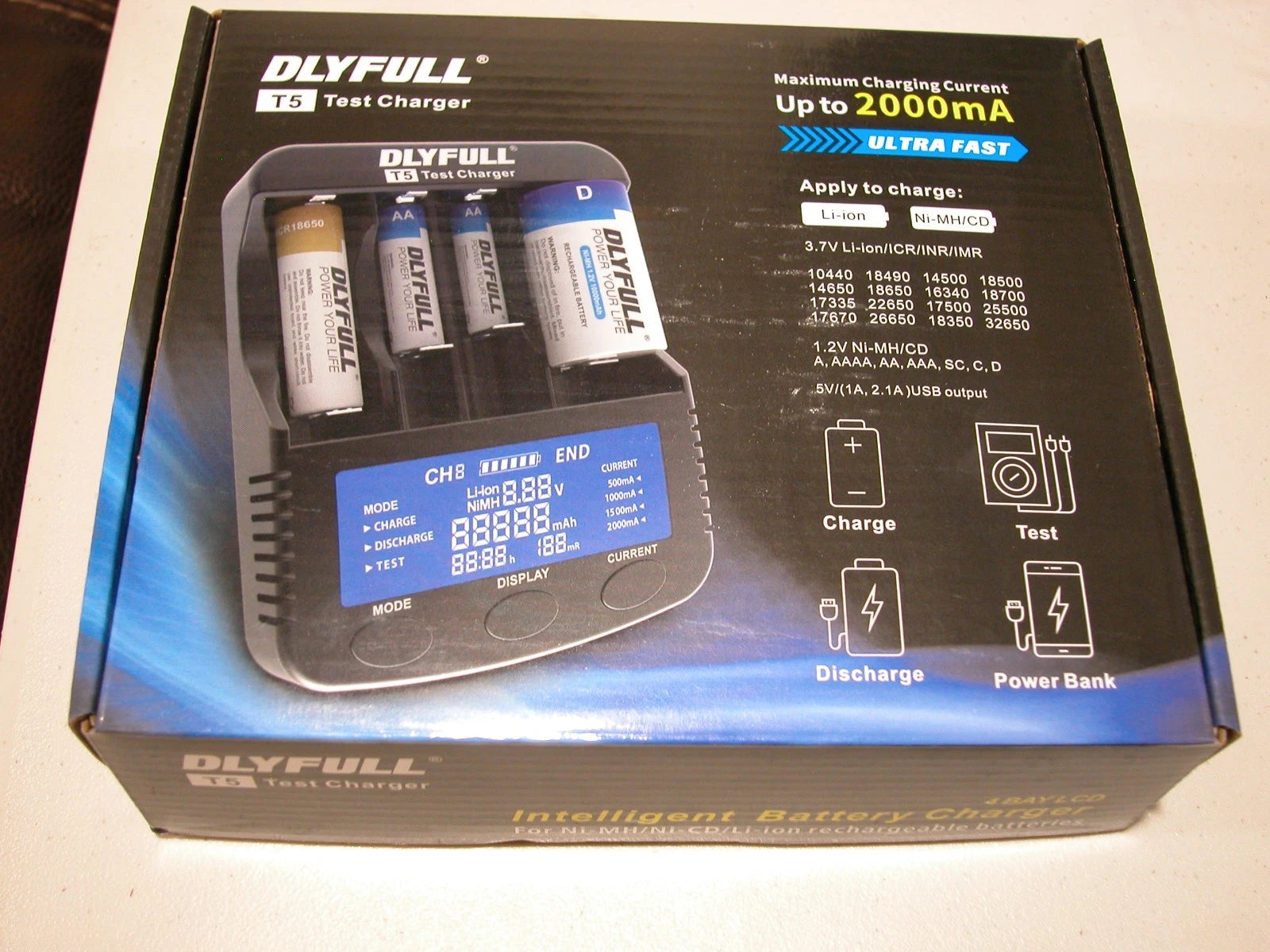 MT 5000 Battery Universal Charger AAAA AAA AA C D 20700 18650 18500 14500 26650